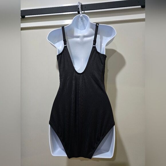 Miraclesuit Sophisticat Oceanus One-Piece Swimsuit NWOT Sz 10 Blue/Black - Picture 4 of 5